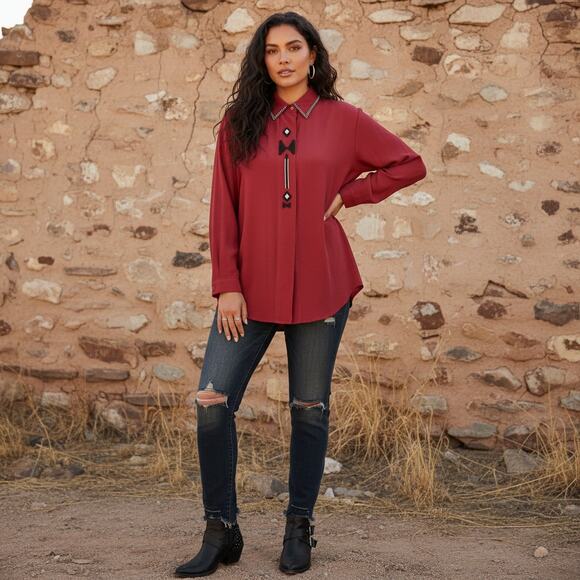 Vintage Beaded Blouse by Gordon & James - Picture 1 of 7